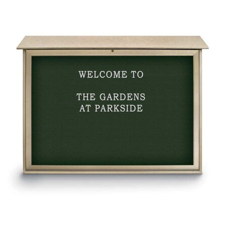 United Visual Products Indoor Enclosed Combo Board, 42"x32", Satin Frame/Burgundy & Burgundy UVCB4232-BURGUN-DBURGU